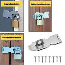 Edelstahl Türriegel Verschluss, 12,7 cm Packschloss Verschluss Riegel mit Schrauben, universelle Aktenschrank Schloss Schreibtischschublade Schloss, Torschloss Riegel für Tür Fenster Schrank Schlafzimmer Haustierkäfig Transportbox