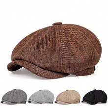 New Men Casual Newsboy Hat Spring Summer Retro Beret Hat Wild Casual Hats Unisex Octagonal Cap Fashion Hop Caps Gorras