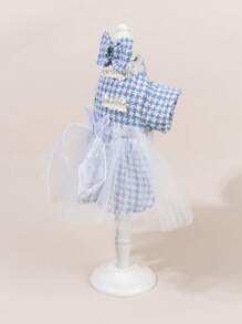 1pc Woolen Mesh Adorable Warm Thick Pet Dress/Skirt