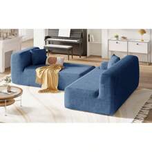 U_Style Modern Large L-Shape Modular Sectional Sofa For Living Room Bedroom Salon 2 Piece Free Combination Simplified Style Old Sku:WY000356AAC