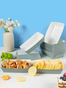 10/24pcs Sage Green Food Boxes, French Fry Boxes, Popcorn Boxes, Snack Boxes For Birthday Party Decoration And Movie Night, Suitable For Lunch Box, Bakery, Burger Restaurant