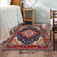 [Crystal Velvet 700g/㎡ Dotted Bottom 5mm Thick] 1 Pc Bohemian Style Area Rug, Solid Color Carpet, Soft Non-Slip Washable Rug For Indoor Outdoor Living Room Bedroom Kitchen Office Home Decor Corridor Runner Back To School
