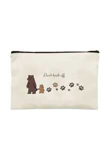 1 chiếc ví đựng tiền xu tùy chỉnh cho nữ, túi đựng đồ trang điểm, túi đựng đồ trang sức, túi đựng, ví cầm tay, đa chức năng, kẻ caro, dễ thương, chữ cái, cụm từ, in tên, nhẹ, quà tặng, độc đáo, tự làm, ngày nhà giáo, halloween - Màu be - Xem 4