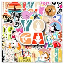 50Pcs Yoga Stickers For Water Bottle Laptop Hydro Flasks Phone Case Scrapbook Scooter Bike Holiday Gift