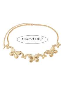 Retro Punk Butterfly Waist Chain Women's Fashion Creative Bikini Exaggerated Stripes Simple Waist Accessories