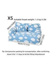 Giường sofa cho chó/mèo có thể giặt được mọi mùa, tổ cho thú cưng/giường ngủ cho mèo và chó - Nhiều màu - Xem 11