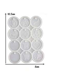 2024新品到貨1只簡約風diy購物車代幣硅膠鏡子掛飾鑰匙扣模具 - 無色 - 查看 5
