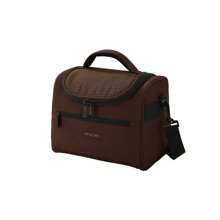 1 pieza Bolsa de almuerzo aislada de gran capacidad de 8L, hecha de fibra de poliéster suave con cremallera, impermeable y a prueba de fugas, reutilizable, con correas para el hombro ajustables, adecuada para llevar en mano o cruzada. Diseño de acolchado de unicolor y multicolor, adecuada tanto para hombres como para mujeres, perfecta para oficinas, escuelas, picnics, playas - Una bolsa refrigerable para adolescentes, adultos, maestros, temporada de vuelta a clases