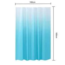 Gradient Color PEVA Shower Curtain Nordic Style Perforated Thickened Waterproof Moisture Proof And Mildew Proof Bathroom Curtain