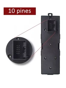 Window Switch Door Master Control Elevator Button Panel Compatible With Vw. Vmingo - Black - View 5