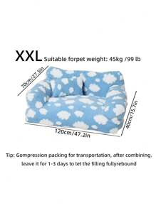 Giường sofa cho chó/mèo có thể giặt được mọi mùa, tổ cho thú cưng/giường ngủ cho mèo và chó - Nhiều màu - Xem 7