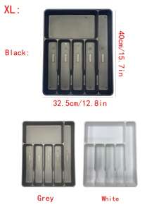 1 Pc Silverware Drawer Organizer, Small Drawer Kitchen Utensil Storage Box, Fork Spoon Cutlery & Tableware Organizer Tray, Japanese Style Cabinet Organizer With Separated Compartments For Chopsticks Knives & Forks, Back To School Supplies - Multicolor - View 12