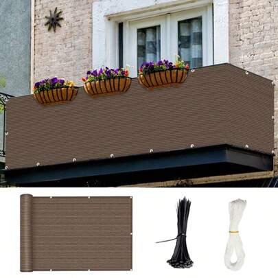 栅栏隐私屏，重型户外后院遮阳挡风玻璃网布，带索环的隐私栅栏屏，户外挡风玻璃栅栏覆盖隐私屏，用于后院的紫外线阻隔