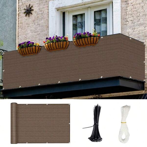 Fence Privacy Screen, Heavy Duty Outdoor Backyard Shade Windscreen Mesh Fabric, Privacy Fence Screen With Grommets, Outdoor Windscreen Fence Covering Privacy Screen UV Blockage For Backyard
