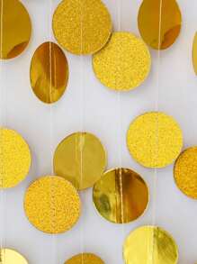 4 Meters A String Of 36 Round Pieces Pull Flag Party Background Decoration Party Flag Wedding Decor Birthday Decorations Backdrop Gifts Graduation - View 2