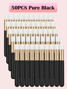 50pcs Eyelash Extension Cleaning Brushes, Nose Blackhead Cleaning Micro Brushes, Eyebrow & Eyelash Cleansing Foaming Brushes - Multicolor - View 9