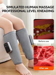 1ps Wireless Leg Massager, Leg Massager, Leg Hot Compress Massager, Professional Kneading, Three Kinds Of Massage Modes, Three Levels Of Strength, Comfortable Massage To Relax Leg Muscles, Three Levels Of Temperature Adjustable, Hot Compress Leg Muscles, Relieve Leg Soreness, Type-C Charging LED Digital Display, Easy To Operate, Portable Leg Massager For Home Travel, Gifts For Parents And Elders - Multicolor - View 9