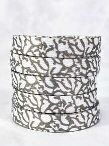 男女通用时尚鞋带适合滑板鞋、运动鞋、运动鞋、豹纹设计 - 彩色 - 查看 21