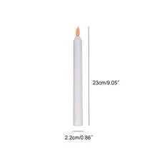 10 Packs/20 Packs, LED Cone-Shaped Candle, 9-Inch Flameless Taper Candle, With Remote Control, Flashing Flameless Candle, For Decorating Restaurants And Living Rooms, Using 2 AA Batteries (Batteries Not Included) - trắng - Xem 3