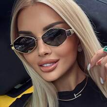 2 peças Óculos de Moda Feminina com Lentes PC em Formato Oval - Estilo Y2K, Adequado para Praia, Férias e Uso Casual, Verão, Praia, Ao Ar Livre, Viagem