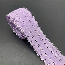 2yards/Lot 20mm Lace Elastic Ribbon Fold Over Spandex Elastic Band For Sewing Lace Trim Waist Band Garment Accessory