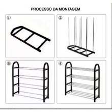 Shoe Rack Multipurpose Shoe Shelf Organizer - Black - View 4