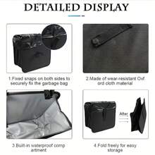 Large Capacity Foldable Car Trash Can - Waterproof And Leakproof Hanging Storage Bag, Leakproof Car Box, Portable Hanging Trash For Cars, SUVs, Trucks, Minivans, Perfect Gifts In The Car