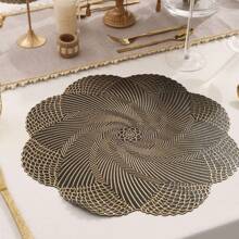 1 pièce/4 pièces/6 pièces Sets de table décoratifs à pétales rotatifs, imperméables, résistants à la chaleur, antidérapants, sets de table en PVC pour la salle à manger, les fêtes, les mariages, la décoration des vacances