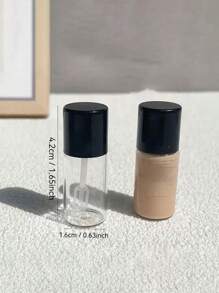 6pcs Mini Glass Travel Bottles For Liquid Foundation & Concealer, 3ml/0.1oz - Portable Cosmetic Containers With Twist-Top Caps, Fragrance-Free, Ideal For Makeup Samples & Toiletries - Multicolor - View 4