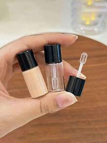 6pcs Mini Glass Travel Bottles For Liquid Foundation & Concealer, 3ml/0.1oz - Portable Cosmetic Containers With Twist-Top Caps, Fragrance-Free, Ideal For Makeup Samples & Toiletries - Multicolor - View 2