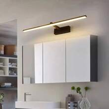 1 件 40/60/80/100CM 易于安装防水铁质 LED 镜前灯简约黑白中性灯长条壁灯适用于浴室梳妆台卧室 LED 平板灯现代家居装饰灯具 - 多色 - 查看 5