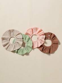 3 pièces/set bavoirs ronds pour bébé, bavoirs d'écoulement pour nouveau-nés, bavoirs d'alimentation absorbants en coton pour bébé