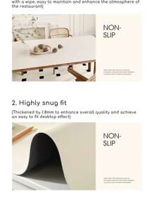 [Anti-Pollution] Extra Large Anti-Pollution Desk Mat - Easy-To-Clean PVC Desktop Protective Pad - Ideal For Home Decor, Office And Study Room - Student Desk Mat, Children's Writing Desk Surface Protector, Computer Office Desk Cover - Black - View 5