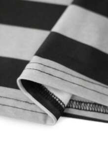 Women's Summer Casual Striped Tops Short Sleeve Round Neck Loose Fit Streetwear T-Shirt