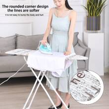 Ironing Board, Full-Size Foldable Ironing Board, Foldable Household Ironing Board, Extended Ironing Board Outside With Heat-Resistant Cover, 42 Inch - White - View 2