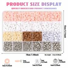 1842pcs Colorful Soft Clay Set For DIY Jewelry Making, Necklace, Bracelet And Phone Chain Handmade Crafts DIY Friendship Bracelets, Birthday/Christmas/Valentine's Day Gift - Multicolor Polymer Clay - View 3