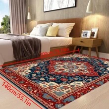 [Crystal Velvet 700g/㎡ Dotted Bottom 5mm Thick] 1 Pc Bohemian Style Area Rug, Solid Color Carpet, Soft Non-Slip Washable Rug For Indoor Outdoor Living Room Bedroom Kitchen Office Home Decor Corridor Runner Back To School