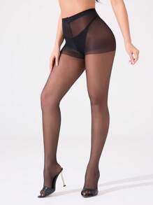 10D/20D/40D 1pc Pack Women Crotch Sexy Fashion Tights/Pantyhose (Spring, Summer, Autumn) - Black - View 10