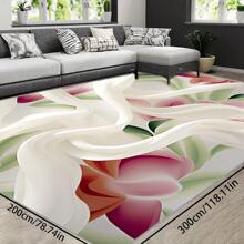 [Crystal Velvet 700g/㎡ Printed Bottom, 5mm Thick] 1 Piece Bohemian Style Solid Color Rug, Soft Anti-Slip Washable Carpet For Indoor And Outdoor, Living Room, Bedroom, Kitchen, Office, Home Decor, Doormat, Play Area Back To School