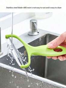 5PCS/3/PCS1pc 304 不锈钢卷心菜擦丝器，厨房不锈钢削皮刀，适用于紫甘蓝花园生菜，宽口切丝器，多功能蔬菜水果削皮器户外家用厨房 - 彩色 - 查看 3