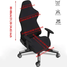 4pcs Digitally Positioned Elastic Esports Chair Cover Set With Armrest Covers, New Minimalist Esports Chair Slipcover, Dust-Resistant Office Computer Chair Cover - Multicolor - View 4
