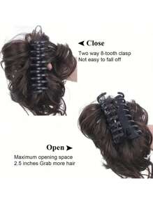 1 szt. Elegancka spinka do włosów z długimi wąsami, naturalne spinki do włosów w nieładzie, odpowiednie dla eleganckich kobiet i dziewcząt, pasujące do gęstych i rzadkich włosów, dodające objętości, spinki do włosów, spinki do włosów, spinki do włosów, codzienne akcesoria do włosów na jesień i zimę dla kobiet, stroje wakacyjne, kobieta