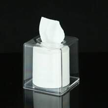 1pc Large Capacity Transparent Square Tissue Box, Tissue Box Holder, Napkin Holder, Festival Family Gathering, Kitchen Dining Table Decor For Home Kitchen Bedroom Living Room Dining Room, Home Decoration Accessories, Decorative Box, Women Wedding Gift, Summer Travel Holiday Festival Must-Have