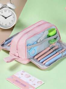 1 pieza Estuche de lápices personalizado - Nombre personalizado: Patrón de letras personalizado. Bolsa de bolígrafos de gran capacidad y tamaño, útiles escolares, regalo de cumpleaños, mejor regalo para niños, obsequio para estudiantes, multiusos, ornamentales, reutilizables. Moderno, familiar, lindo, vintage, dibujos animados, kawaii, personalizado, único, personalizable, para trabajadores, clíents, negocios/estudios, escuela/oficina, regreso a la escuela, suministros escolares para la universidad, universidad.