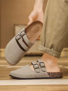 2025 New Breathable Men's Sandals, Outdoor Comfortable Men's Shoes, Thick-Sole Anti-Slip Men's Slippers, Spring/Summer Wear-Resistant Men's Slippers, Versatile Fashion Clogs, New Beach Walk Shoes, Couple Style Men And Women Sandals - Khaki - View 7