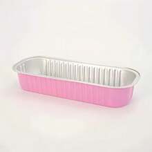 10pcs/50pcs/100pcs, Tin Box, With Lid, Bread Baking Tray, Air Fryer, Oven-Specific, Disposable Rectangular Aluminum Foil Baking Tray Container, Cupcake Container Packaging, Cheesecake Cream Pudding Small Bowl