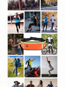 1pc Sports Waist Bag Girls Men Universal Phone Running Waist Bag Hidden Bodycon Waterproof Multi Layer Outdoor Pocket Stay Safe And Stylish On The Go: 1pc Sports Waist Bag For Men And Women With Waterproof Fanny Pack And Reflective Strip - Multicolor - View 8