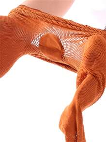 Women's Plus Size Fishnet Fingerless Latin Dance Socks, Sexy Open Toe Fishnet Tights With Reinforced Cotton Gusset And Sheer Mesh - Multicolor - View 6