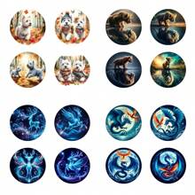 4 đồ trang trí bằng gỗ sơn hình động vật đáng yêu thích hợp cho gia đình, nhà bếp, bàn làm việc văn phòng, phụ kiện bàn làm việc cho người lớn - Nhiều màu - Xem 10