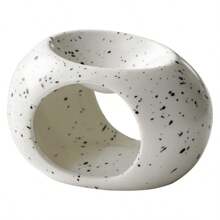 Soporte de Calentamiento de Velas Negras Cerámica Difusor de Aceite Esencial con Varillas Horno de Aromaterapia para el Hogar Spa Quemador de Incienso - C - Ver 8